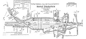 Gleisplan des Bahnhofs Staudernheim von 1914