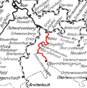 Section of the route map of Saxony (1902)