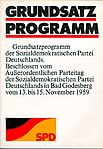 Deckblatt einer Broschüre, die das Parteiprogramm enthält