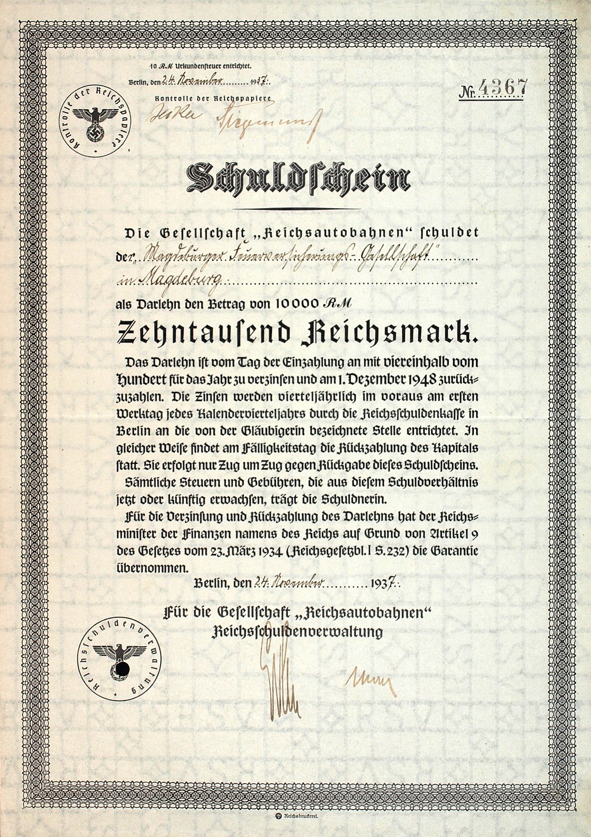 Schuldschein Wikipedia