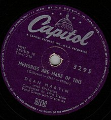 Dean Martins erster Nummer-eins-Hit: Memories Are Made of This