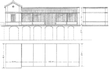 Planzeichnung der Wartehalle, um 1887