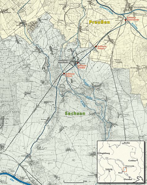Datei:Karte Elsterwerda-Grödel-Floßkanal.jpg