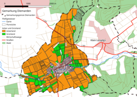 Plattegrond van de wijk Diemarden