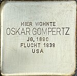 Stolperstein für Oskar Gompertz