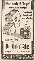 Anzeige für den Film in der Ludwigsburger Zeitung aus dem Jahre 1935