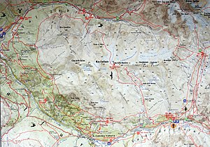 Map of the confinale ridge