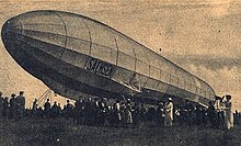 Landung des Luftschiffs „Sachsen“ am 7. Juni 1914 in Weinberge bei Bad Liebenwerda