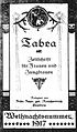 Frauenzeitschrift Tabea, gegründet 1883