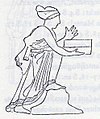 5A: Typus für beide Geschlechter, gezeigt im Profil nach rechts. Das linke Bein ist auf ein Felsstück gestützt, der Ellenbogen befindet sich in Knienähe. Zweimal gibt es die Form nackt, je einmal im Wanderkleid, mit gegürtetem Peplos und als Perser.