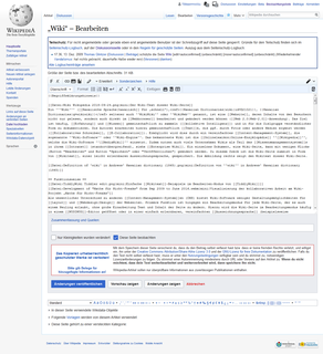 Ein Wiki, seltener auch WikiWiki oder WikiWeb genannt, ist eine Website, deren Inhalte von den Besuchern nicht nur gelesen, sondern auch direkt im Webbrowser bearbeitet und geändert werden können (Web-2.0-Anwendung).