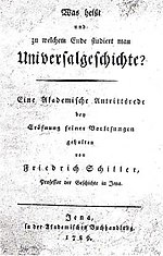 Vorschaubild für Was heißt und zu welchem Ende studiert man Universalgeschichte?