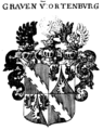 Gemehrtes Wappen der Graven von Ortenburg, nach Siebmacher, 1772