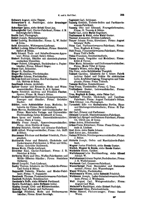 Liste Der K.u.k. Hoflieferanten 1899: K. und K. Kammer-Titel, K.und K. Hof-Titel, Anmerkungen