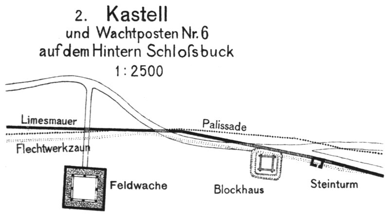 Datei:ORL A 14 tab 03 pic 02 KK auf dem Hinteren Schlossbuck und Wp 6.jpg