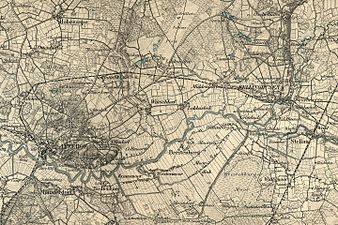 Karte von 1893 mit Lage des Artillerieschiessplatzes