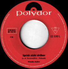 Label der Single Sprich nicht drüber von Wencke Myhre, 1965
