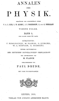 Annalen Der Physik: Charakterisierung, Zählweise und Herausgeber, Verlag