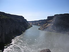 Der Snake River unterhalb der Wasserfälle