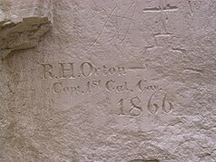 Inscription by RH Orton from 1866