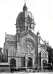 Die in der Reichspogromnacht niedergebrannte Cottbuser Synagoge