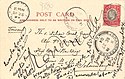 Postkarte mit Beförderung auf der Ostafrika-Linie im September 1904 (Stempel der „Mombasa Agency“ des Austrian Lloyd und der Ankunft in Durban mit Weiterleitung nach Johannesburg)