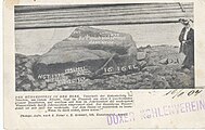 Hungerstein in der Elbe bei Niedrigwasser, Ansichtskarte, gelaufen 1904