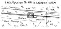 (Raetischer Limes), Strecke 14, Lage des Wachturms Wp 14/64