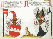 Wappen der zwei Bayerischen Geschlechter von Weychs von 1560