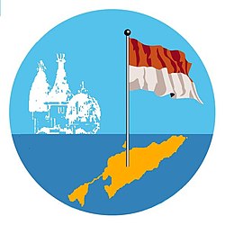 Symbole auf dem Wahlschein für die Autonomie innerhalb Indonesiens und für die völlige Unabhängigkeit Osttimors mit der Flagge des CNRT