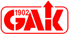 Das 2009 wiederverwendete GAK-Logo aus den 1980er-Jahren (um den Schriftzug 1902 ergänzt)