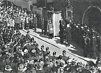 Weihe der Ehrentafel für die gefallenen Kameraden der Eilenburger Feuerwehr (1921)