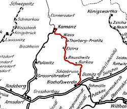 Section of the Kamenz – Bischofswerda railway line