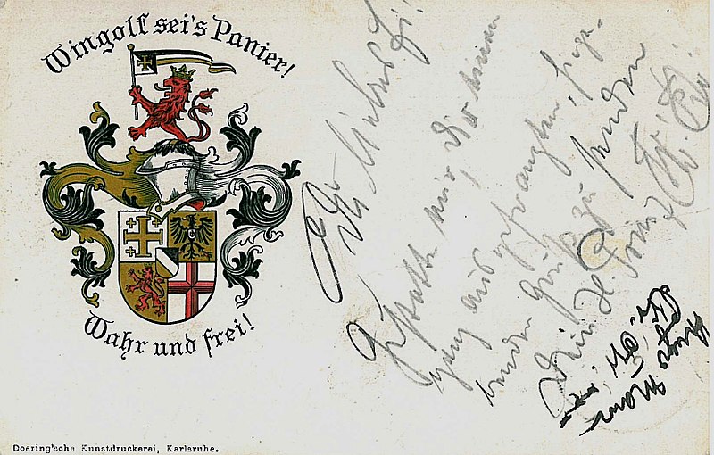 Datei:Freiburger Wingolf Couleurkarte1912.JPG