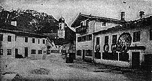 Blick auf die Hauptstraße Oberammergau um 1905