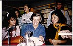 Elena Poniatowska 1989 bei einer Autogrammstunde in [[Mexiko-Stadt