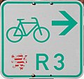 Beschilderung des Radweges "Hessischer R3"