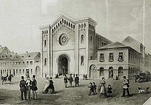 Hauptsynagoge in Mannheim um 1855