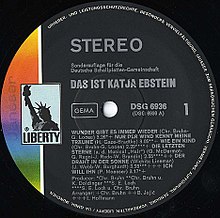 Label der LP Das ist Katja Ebstein, 1970