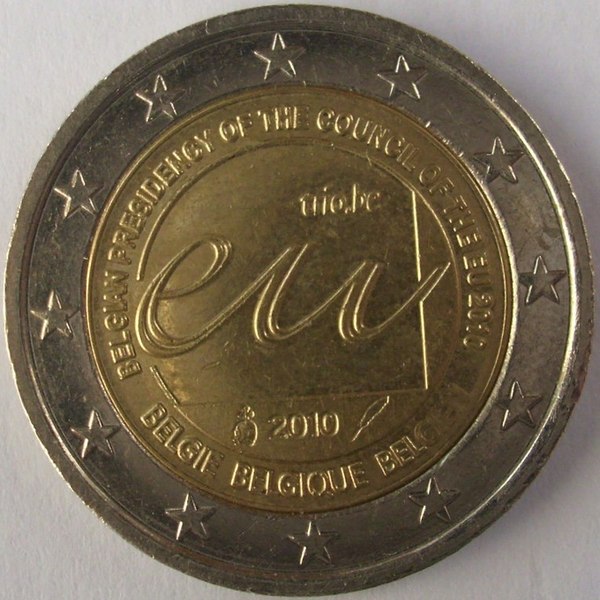 Datei:2 Euro Gedenkmünze Belgische EU-Ratspräsidentschaft 2010.jpg