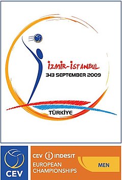 Logo of the 2009 European men's volleyball championship