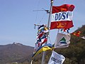 Flaggenmast der Wachau mit DDSG-Flagge