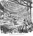 Blick in die Ausstellungshallen bei der Wiedereröffnung 1854