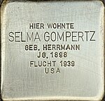 Stolperstein für Selma Gompertz