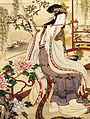 Yang Guifei, Konkubine Kaiser Xuanzongs und eine der Vier Schönheiten des alten China. Gemälde von Hosoda Eishi, Anfang 19. Jahrhundert.