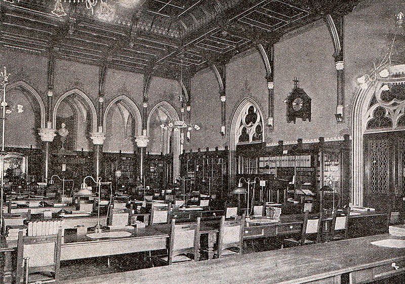 Datei:Lesesaal Bibliothek Archiv Gereonskloster Koln 1902.jpg