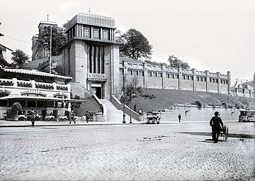 U-Bahnhof Hafentor (heute Landungsbrücken) der Hamburger Hochbahn in St. Pauli, 1910/12