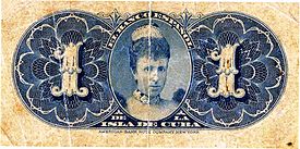 Ein Kubanischer Peso von 1896 (Vorderseite)
