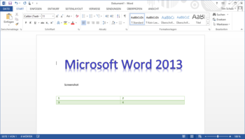 Microsoft Word 2013 no Windows 8