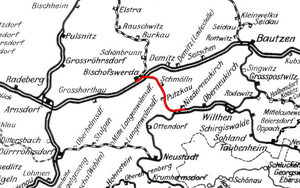 Section of the Neukirch West – Bischofswerda railway line